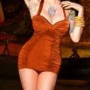 Pinup Couture Old Hollywood swimsuit VGUC size L in FUCHSIA